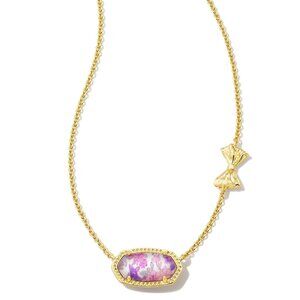 Kendra Scott Love Shack Fancy Gold Elisa Necklace (Pink)